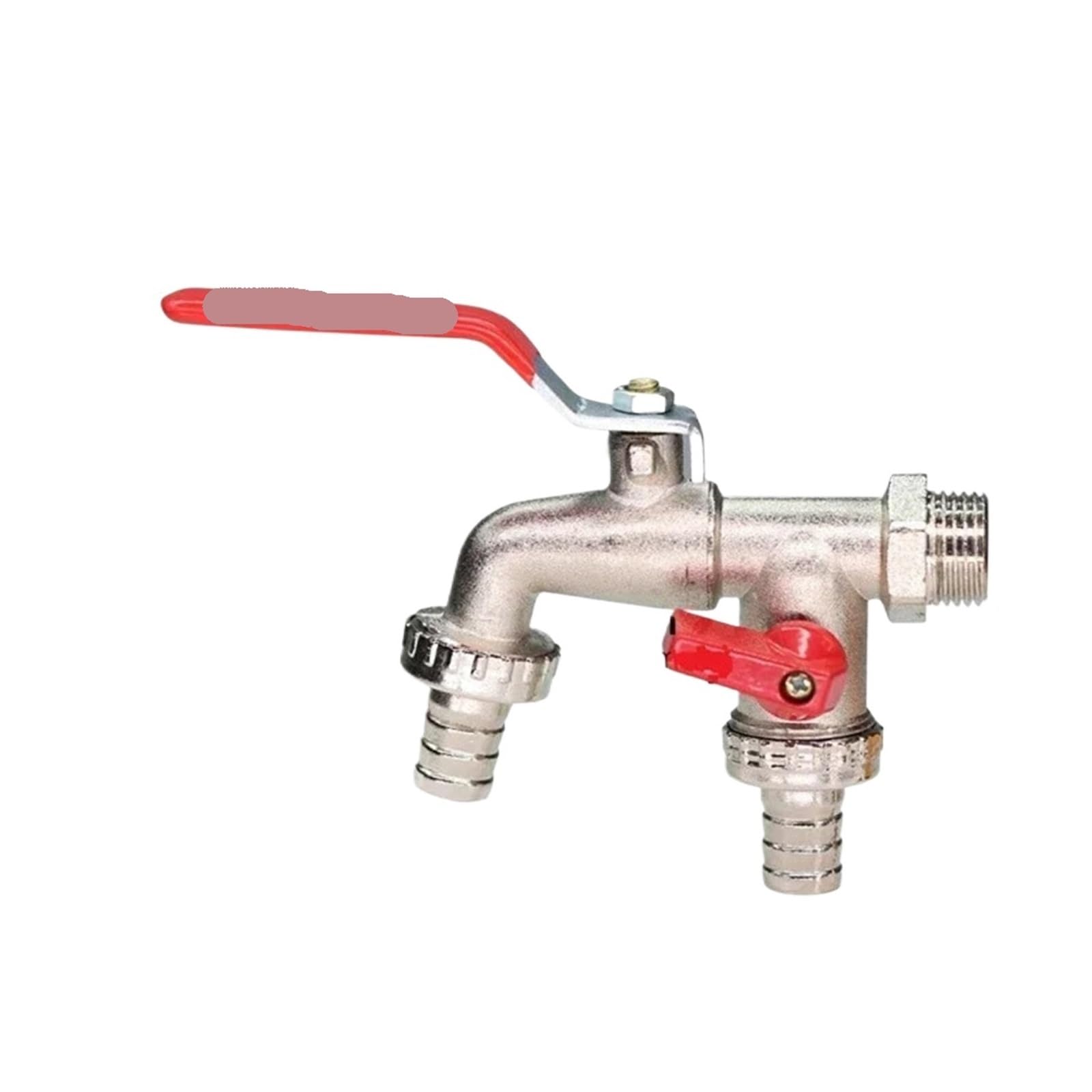 Outside Tap Outdoor Balcony Faucet with Dual Nipple Zinc Bibcock for Home and Industrial Irrigation(Color-03)