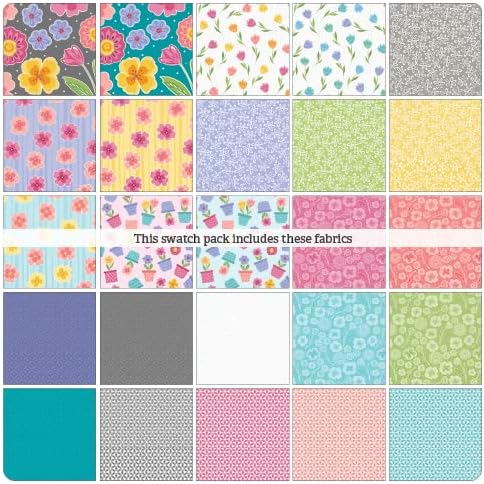 Easter Full Bloom by Contempo of Benartex 42 10 X 10 inch Squares Layer Cake
