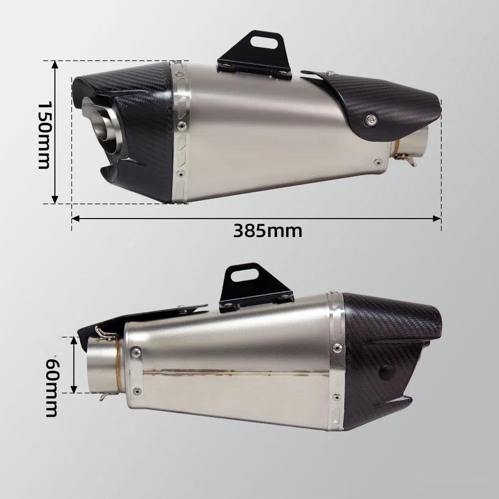 Scarico Motociclette 60mm Escape Muffler Con DB Killer Per Ninja500