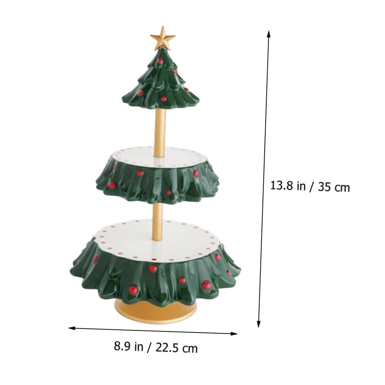 OUNONA Bandeja de Resina Multifuncional para Aperitivos Navideños Soporte para Dulces y Platos de Fruta, Diseño de Mesa Pequeña para Snacks en Fiestas y Celebraciones, Decoración
