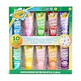 Crayola Bathtub Fingerpaint 10 Color Deluxe Value Pack, 3 Ounce Tubes (Bluetiful Blue, Jungle Green, Royal Purple, & More) Color Your Bath Easily Washable Finger Paints