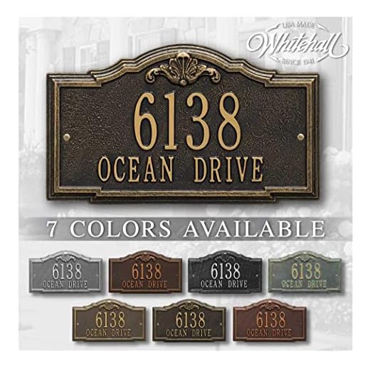 Personalized Cast Metal Address Plaque