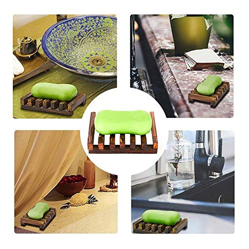 Bvljoy Wooden Soap Dish,Bathroom Handmade Wood Soap Holder… (1Pcs) #TOP4