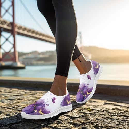 Image of Hummingbird Floral Print Lightweight Walking Shoes for Women Mesh Casual Sneakers Size 5-10.5