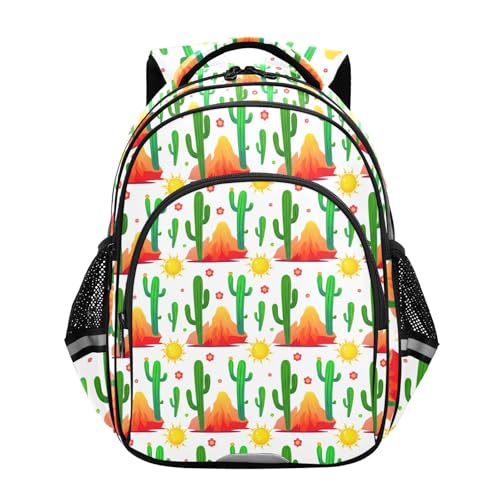 Emelivor Mountain Sun Flowers White Kids Backpack Toddler School Backpack Book Bag Backpacks Schoolbag for Girls,S