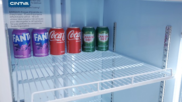 ETL & DOE Certified Commercial Beverage Refrigerator 14.8 Cu Ft, Commercial Display Fridge with Glass Door, Upright Merchandiser Refrigerator Cooler with Front LED Light for Stores, Restaurant, Office - Image 8