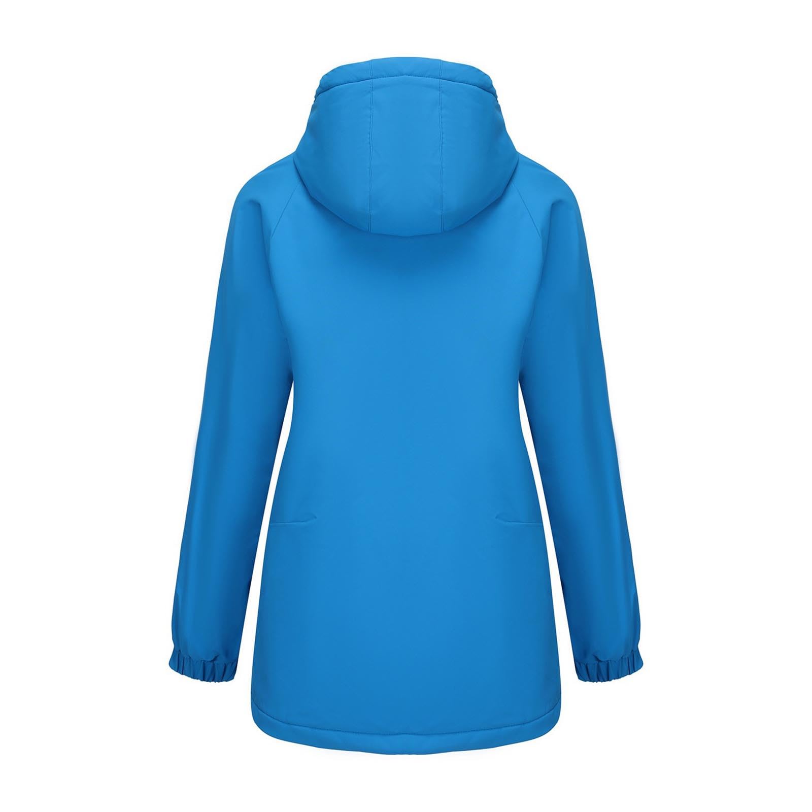 Genérico Chaqueta Impermeable Mujer Montaña Ligero Cortavientos Con Capucha Chubasquero Con Cremallera Completa Al Aire Libre Chaqueta Softshell Abrigo Para Running, Senderismo