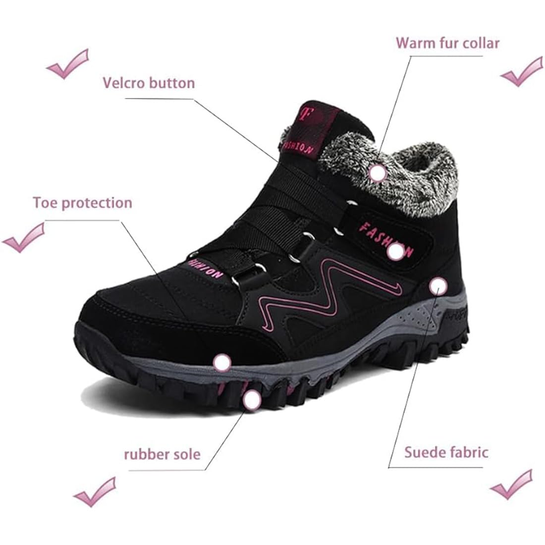 Ofreischuhe Solvema Orthopädische Winterschuhe, Orthofree Winter Shoes, Warm GefüTterte Snow Boots FüR sDamen Und Herren