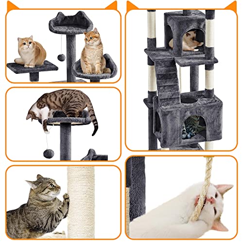 Torre para gatos de 72 pulgadas para uso interior miniatura 4