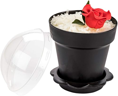 Restaurantware Macetas para cupcakes de 6 onzas, 100 macetas desechables de postre, tapas incluidas con base de platillo extraíble, soportes de