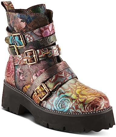 Spring Step L'Artiste Women's Rosaleen Leather Bootie Brown Multi EU 38 / US 7.5-8 | Image 1