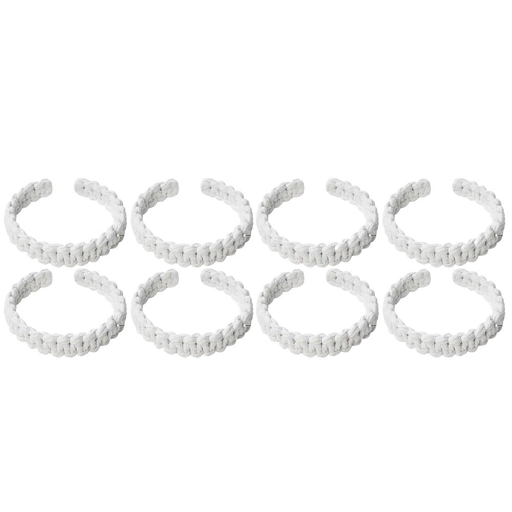Jute Braided Curtain Holdback Rope Tiebacks For Decorative Holdbacks Fashion Woven Hanging Home Decor(White-8PCS)
