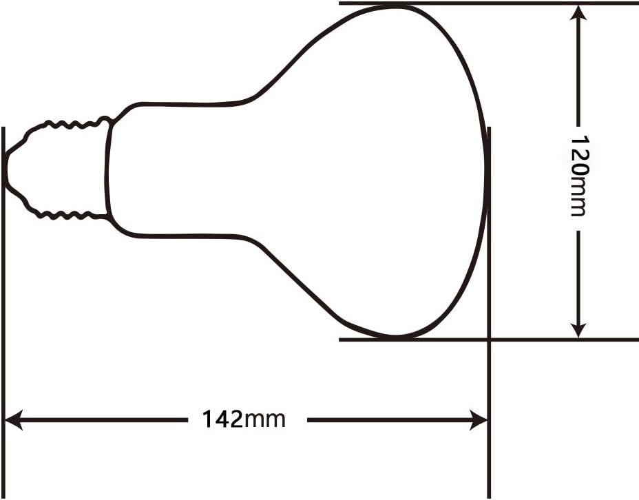 LUCKY HERP Reptile UVA UVB Mercury Vapor Bulb Lamp,Screw Thread,PAR38,160 Watt,Coated