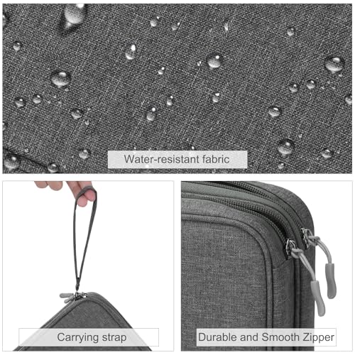 Image of FYY Electronic Organizer, Extra Large Travel Cable Organizer Bag Pouch Portable Waterproof Double Layers All-in-One Storage Bag for iPad, Cable, Power Bank, Laptop Charger for Office /Home, Dark Grey