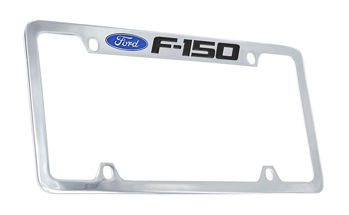 Photo 1 of Ford F-150 License Plate Frame (4 Hole/Brass, Chrome/BOTTOM