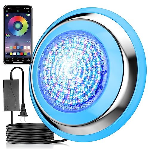 CXhome Iluminación de la piscina LED bajo el agua 54W Luces de piscina de 54W Instalar 12V RGB 234 CHIPS LED Submarino Control de iluminación de buceo Aplicación IP68 Mural montada en la pared
