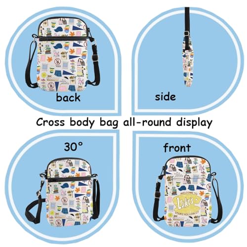 TSOTMO TV Show Merch Stars Hollow Messenger Bag for TV Fans Lukes Diner Gift Lorelai and Rory Gifts (HOLLOW Cross)3