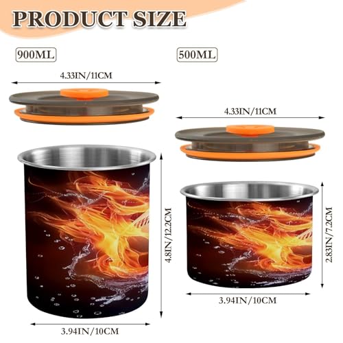 Envase hermético acero inoxidable 500ml para café miniatura 2