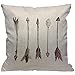 HGOD DESIGNS Housses de Coussin Flèches Aquarelle Main Dessiné Flèches Boho Style Taies d'oreillers Maison Décoration Pour Hommes Femmes Garçon Fille Chambre Salon Canapé Voiture 45 x 45 cm