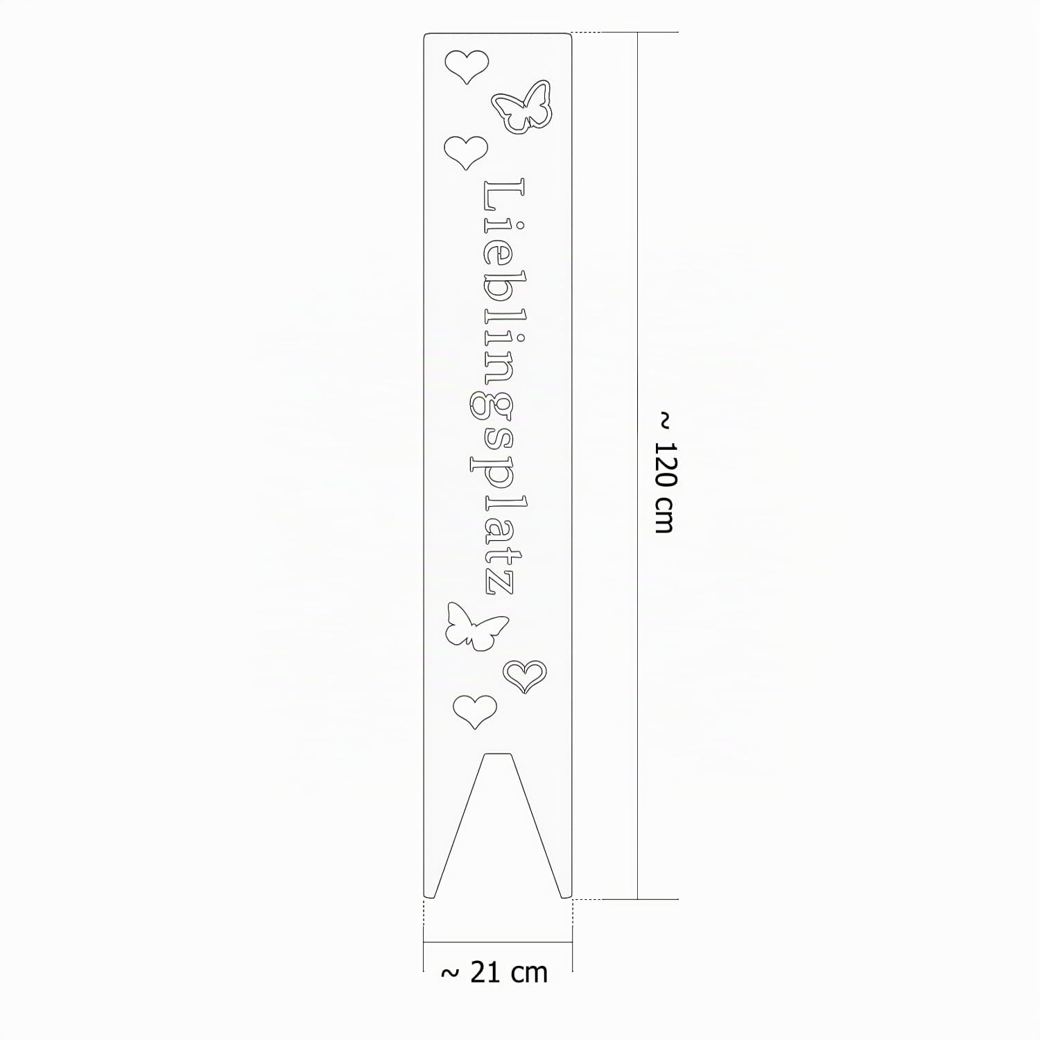 tuning-art EW103 Gartenstecker Gartenschild Lieblingsplatz | Garten Deko | Abkantung | 120cm x 21cm