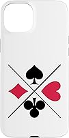Vista 9 de Funda para iPhone 16 Poker Card Game Symbols Spades Check Cross Heart Games Cards Case