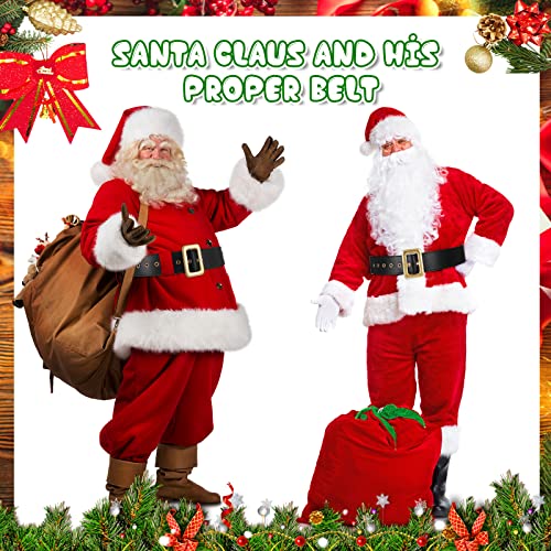 Boyiee Santa Claus Belt Pirate Belt Black with Gold Buckle for Adults Christmas Cosplay Party Costume Accessories3