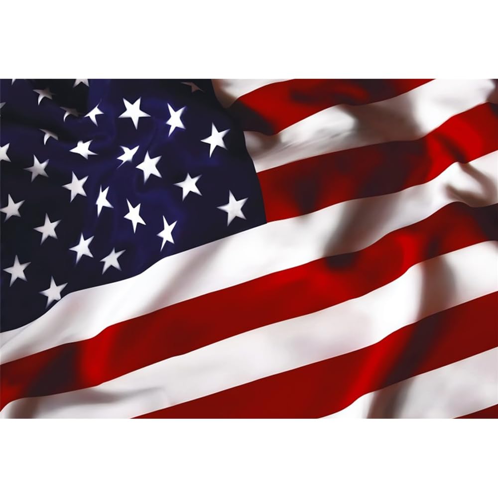 DORCEV 12x10ft American Flag Backdrop for Photography Stars and Stripes US Flag Independence Day 4th of July Background Veterans Memorial Day Labor