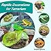 Apatal 3 Pack Plastic Frog Habitat Platform with Suction Cups Reptile Decorations for Terrarium Dwarf Frogs Tank Accessories Decor Turtle Basking Platforms for Amphibian (Green)