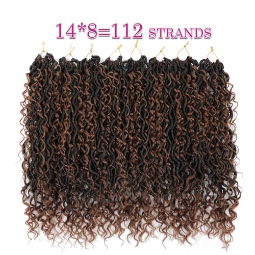 Image of 8 Packs Goddess Faux Locs Crochet Hair for Black Women,Long Locs Boho Style