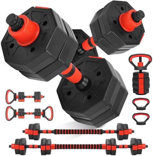 Halteres 10kg, Alteres para Musculação, Halteres 6 em 1 Alteres p...