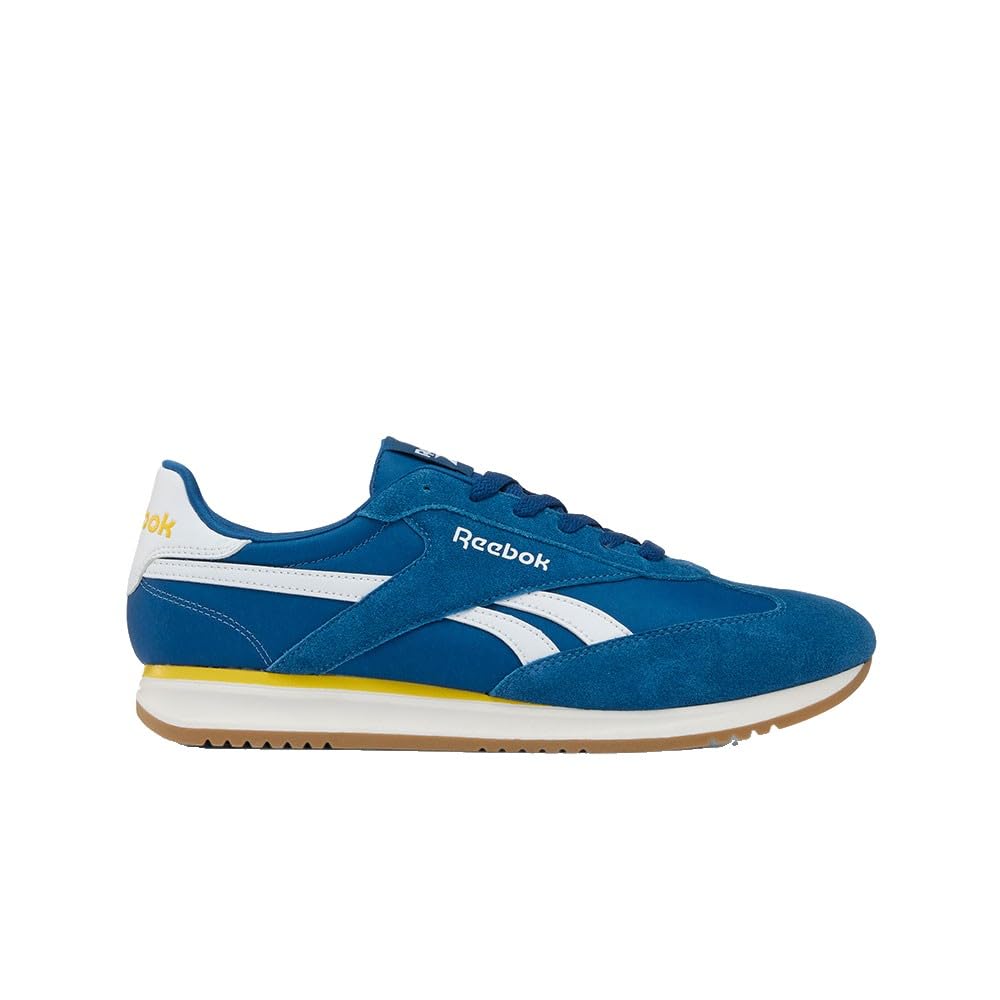 Reebok Unisex World 70 Trainers, Athletic Blue/Athletic Gold/White, 38.5 EU