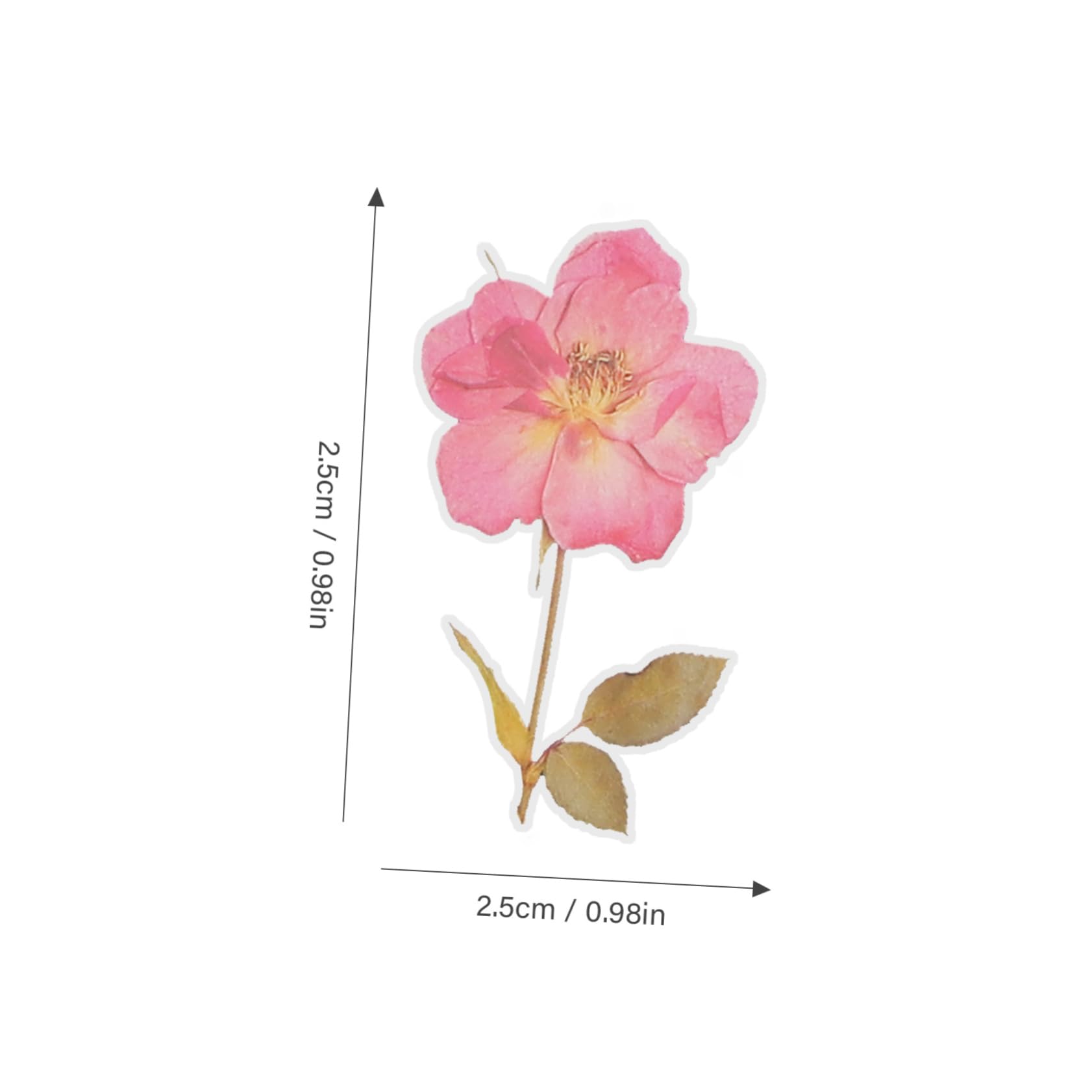 HOMSFOU 3 Sätze Pack Dekorative Aufkleber Simulierte Blumenaufkleber Für Scrapbooking Ästhetische Sticker Für Journalgestaltung Vielseitig Einsetzbar Für Kalender Und Diy 6 Packungen * 3