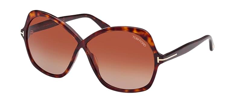 Amazon.com: Tom Ford ROSEMIN FT 1013 Dark Havana/Light Brown