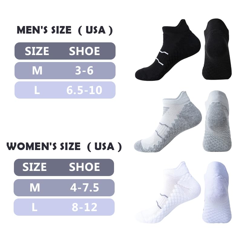 Performance Max Cushion Athletic Socks Arch Support Ankle Compression Sports Running Tab for Men Women Gym No Show Low Sock2