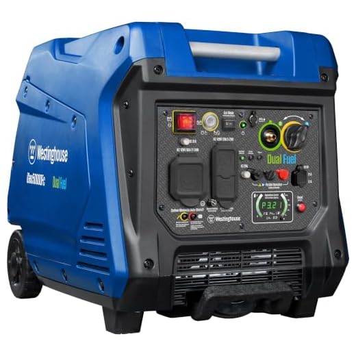 Westinghouse Outdoor Power Equipment 4500 Peak Watt Super Quiet Dual Fuel Portable Inverter Generator, Remote Electric Start, Gas & Propane Powered, RV Ready, CO Sensor, Parallel Capable