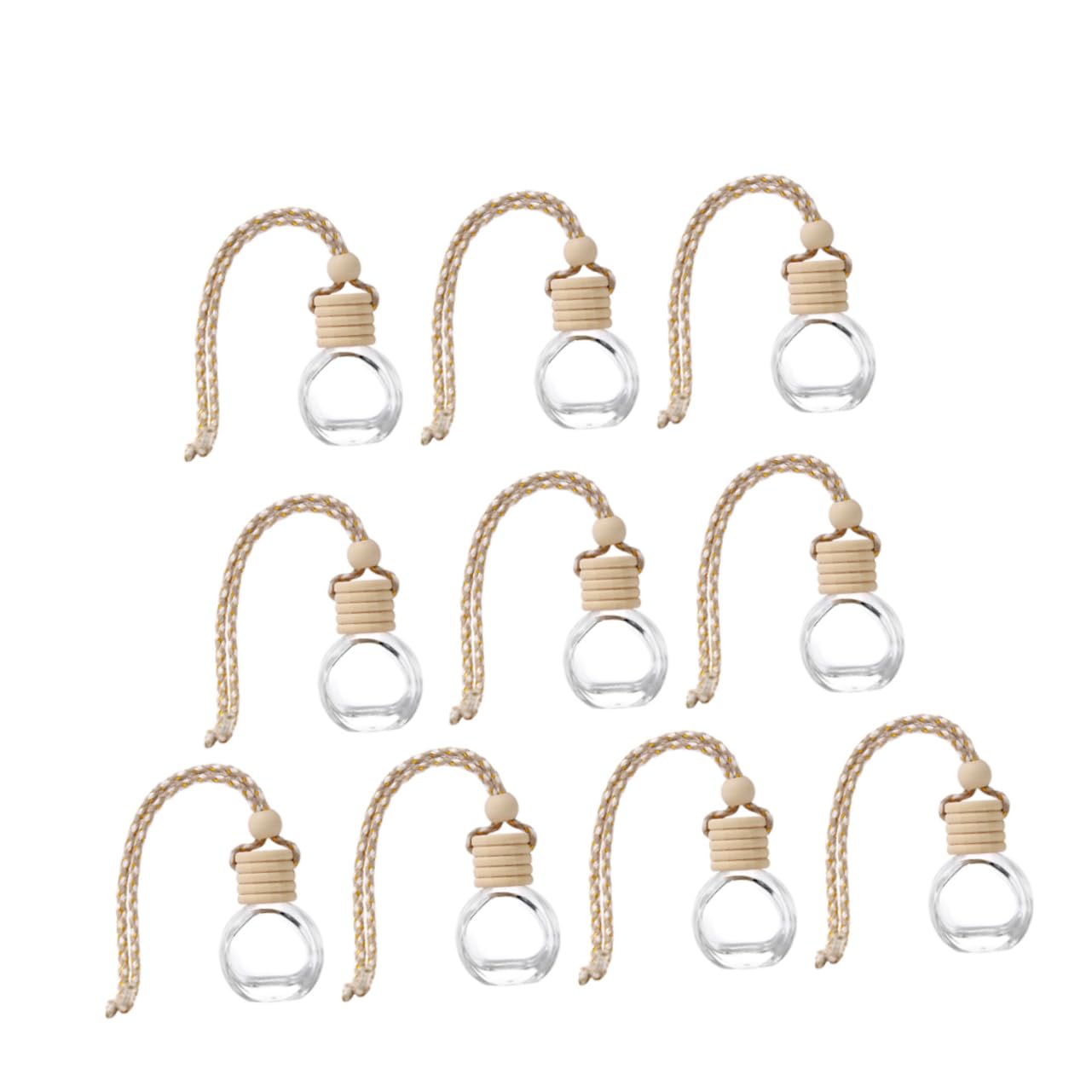 MAGICLULU 5 Set Di Diffusori Per Presa D'aria Per Auto Coperchio in Legno Diffusore Di Profumo Per Auto Bottiglia Di Vuota 10 Pezzi * 5