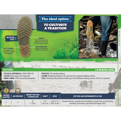 Croydon Stained Tall Work Rubber Rain Boots Waterproof For Gardering thumb #6