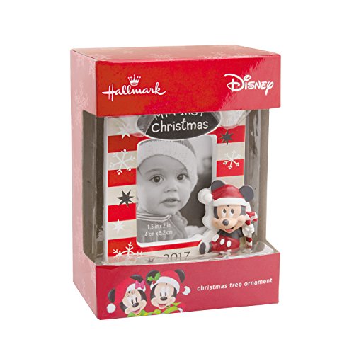 Hallmark Disney Mickey Mouse Baby's First Christmas 2017 Picture Frame Christmas Ornament