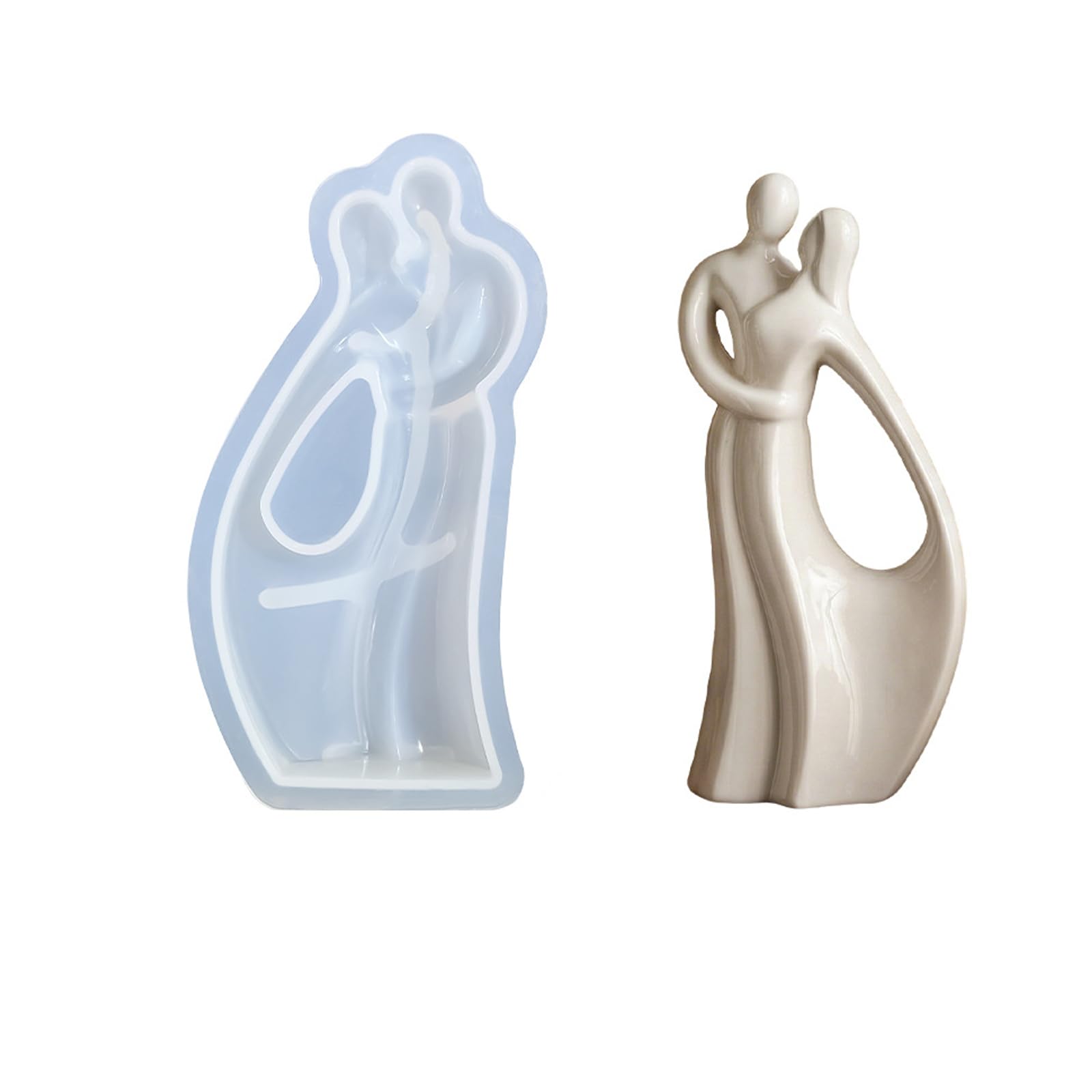 XAGMODSHN Hugging Couple Sculpture Silicone for Making Soap Valentine ' s Day Gift Resin Casting Making Candlewax Molds