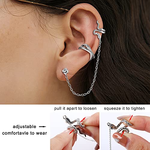 Lolias 20 Pcs Ear Cuff Earrings For Women Chain Earrings Cartilage Helix Cuff Earring Leaf Flower Non Piercing Earring #TOP3