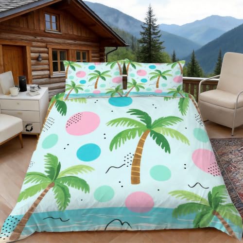 Housse de Couette 140x200 Plage avec 2 Taies d'Oreiller - 2