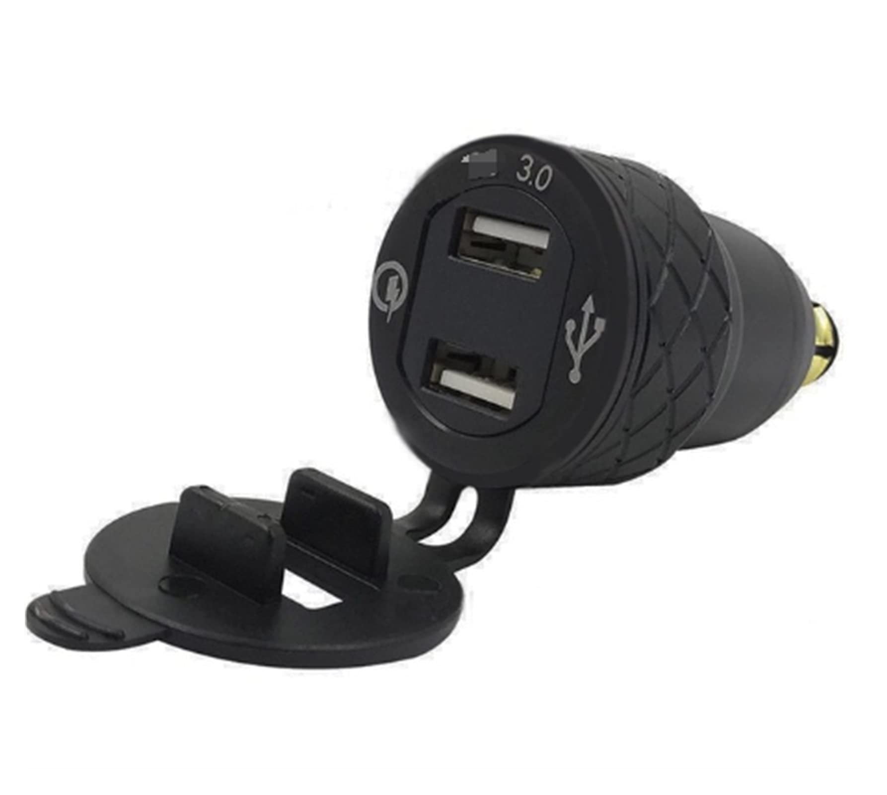 Chargeur de Moto Dual USB pour BMW F800GS R1250GS R1200GS Fiche Adaptateur LED Noir