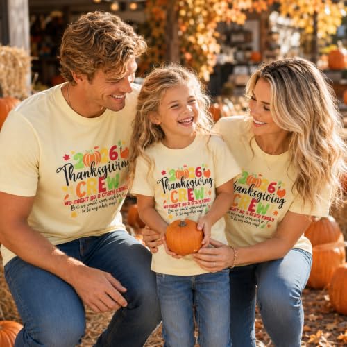 FAYALEQ 2026 Family Thanksgiving Shirts Thanksgiving Crew Matching Shirt - image 3