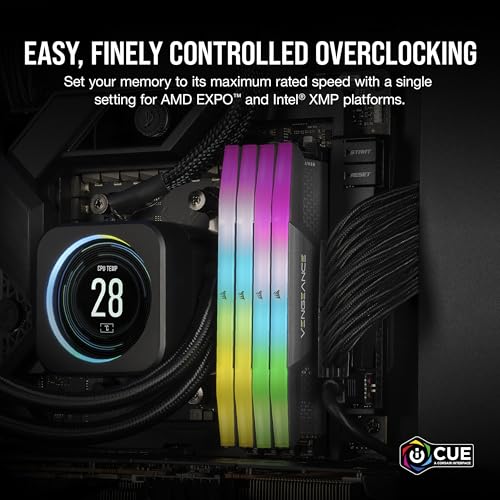 Image of CORSAIR Vengeance RGB DDR5 RAM 48GB (2x24GB) 6000MHz CL30-36-36-76 1.4V AMD Expo Intel XMP 3.0 Desktop Computer Memory - Gray (CMH48GX5M2B6000Z30)