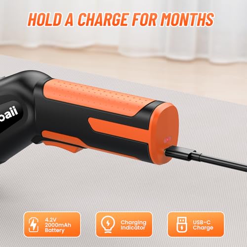 Uaoaii Cordless Electric Scissors, Electric Cardboard Box Rotary Cutter w/Replacement Blade & Storage Case, Safety Button, Power Carpet Cutter for Thin Cardboard Carpet Leather image 6