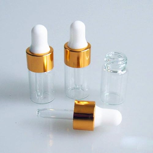 Miniatura 15 de 15 botellas de cristal con gotero de aceite esencial, mini botella de perfume transparente de 0.0 fl oz/0.1 fl oz/0.1 fl oz, frascos de muestra
