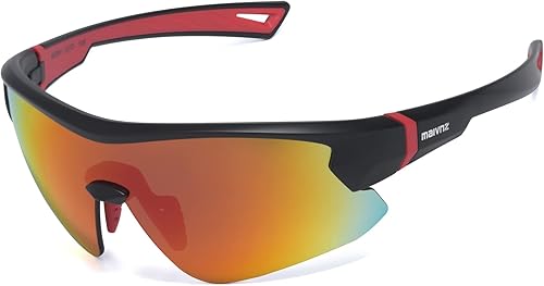 maivnz Gafas de sol de béisbol juveniles para niños, UV400 para niñas, gafas de sol de sóftbol para niñas, niños de 6 a 8 a 12 a 14 años, gafas