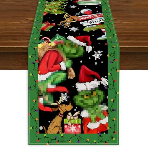 TaimeiMao Weihnachten Tischläufer 33 x 230 cm, Festliche...