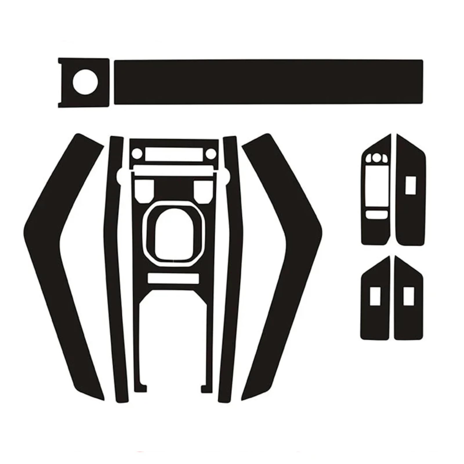Autocollant carbone 5D Range Rover Evoque contre rayures console - 7