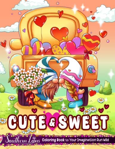 Cute & Sweet Coloring Book: Illustrations Of Adorable Animals And Creatures, Lovely Valentines Colored Papers For Adults Couples To Enjoy Relaxing Activities And Stress Relieving image 2